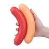 Soft sausage-shaped anal plug pink silicone sleek design adult toy